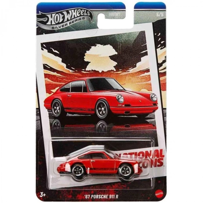 MATTEL HRT81/JBY86 HOT WHEELS SILVER SERIES VINTAGE 67 PORSCHE 911 R ARABA - TEKLİ