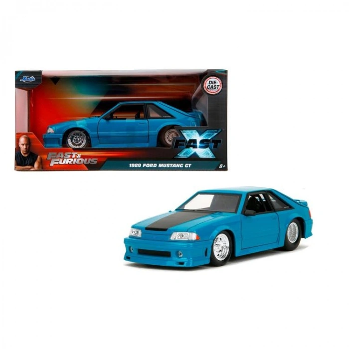 SİMBA JADA 34922 FAST & FURIOUS 1:24 1989 FORD MUSTANG GT DIE CAST METAL MODEL ARABA KUTULU 8+