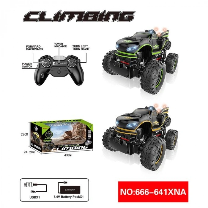 PASİFİK 666-641XNA CLIMBING OFF-ROAD 1:12 UZAKTAN KUMANDALI IŞIKLI CANAVAR KAMYON KUTULU  6+
