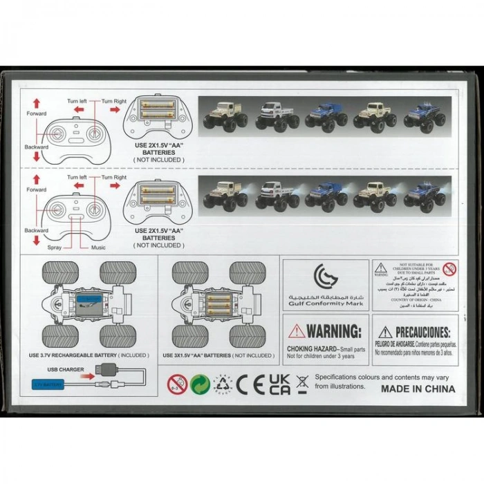 CAN-EM 666-X3 UZAKTAN KUMANDALI ŞARJLI DUMAN ATAN MODEL KAMYON  3+
