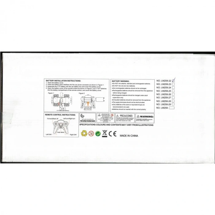 CAN-EM LLM258-22 UZAKTAN KUMANDALI 2.4GHz ŞARJLI 1:12 OFF-ROAD JEEP KUTULU 3+