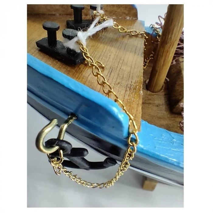 TUTKU 0187 AHŞAP DENİZCİ YELKENLİ BÜYÜK 23 CM