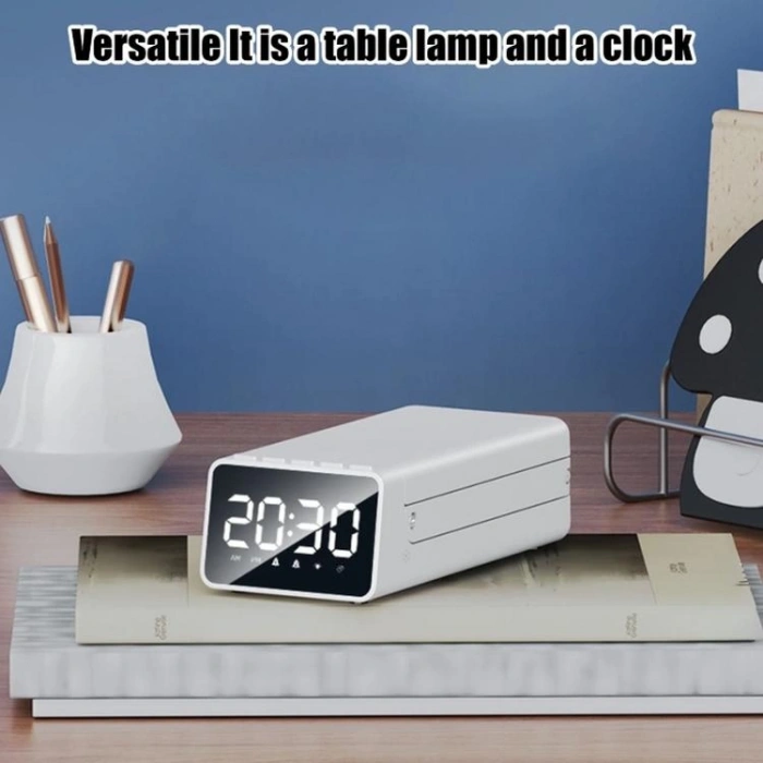 KAR YLMZ.LAMB.122 ŞARJLI ALARMLI DİJİTAL SAATLİ 3 MODLU KATLANABİLİR MASA LAMBASI