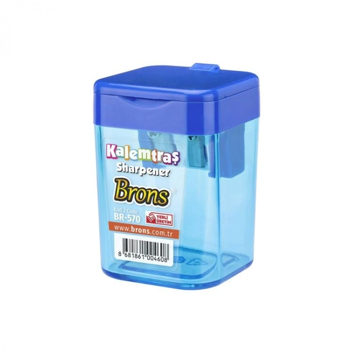 BRONS BR-570 HAZNELİ KAPAKLI ÇİFT DELİKLİ KARE KALEMTRAŞ (TEKLİ)