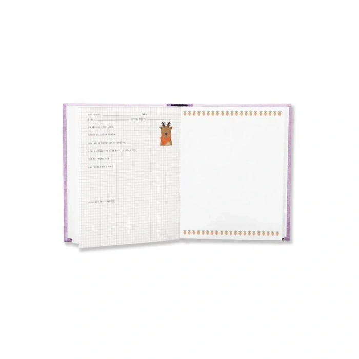 DEFFTER FABOOKS SERT KAPAK LASTİKLİ ANI DEFTERİ