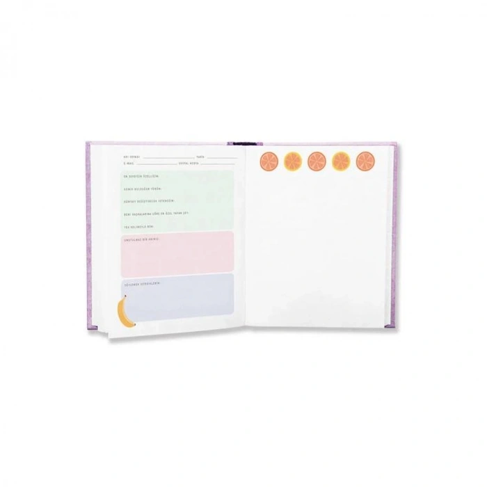 DEFFTER FABOOKS SERT KAPAK LASTİKLİ ANI DEFTERİ