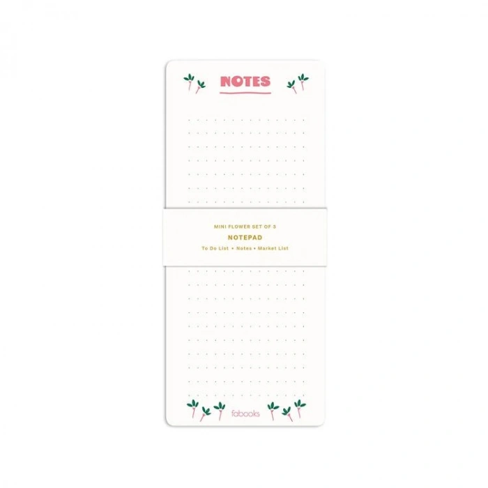 DEFFTER  BLOKNOT TO DO - NOTES LIST - YAPILACAKLAR LİSTESİ 20x8.5cm  - MİNİ ÇİÇEKLİ