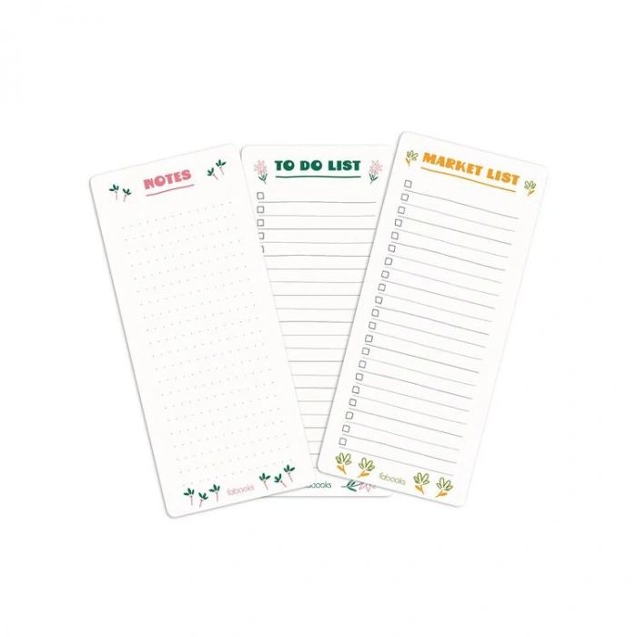 DEFFTER  BLOKNOT TO DO - NOTES LIST - YAPILACAKLAR LİSTESİ 20x8.5cm  - MİNİ ÇİÇEKLİ