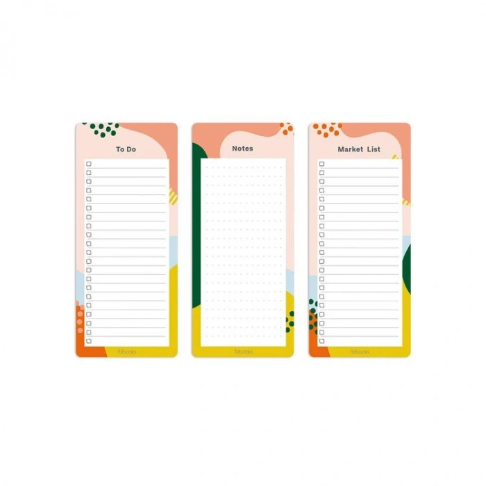 DEFFTER  BLOKNOT TO DO - NOTES LIST - YAPILACAKLAR LİSTESİ 20x8.5cm - GEOMETRİK