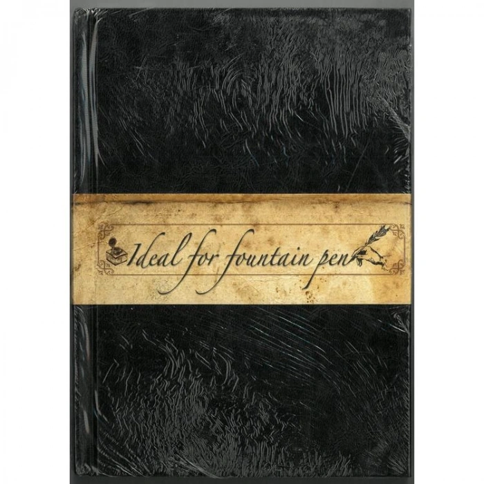 DEFFTER DOLMA KALEM DEFTERİ 15.5x21.5cm SERT KAPAK ÇİZGİSİZ 96 YP.- SİYAH