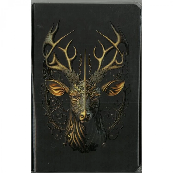DEFFTER JUST ART- IFICAL DEER SERT KAPAK 13.5x21cm ÇİZGİLİ DEFTER 96 YP.