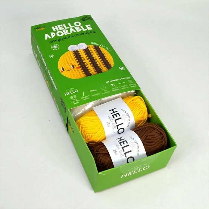 HELLO CRAFTS  ADORABLE KC978  CROCHET AMIGURUMI ÖRGÜ KİTİ - ARI BILLIE THE BEE (1 SET)