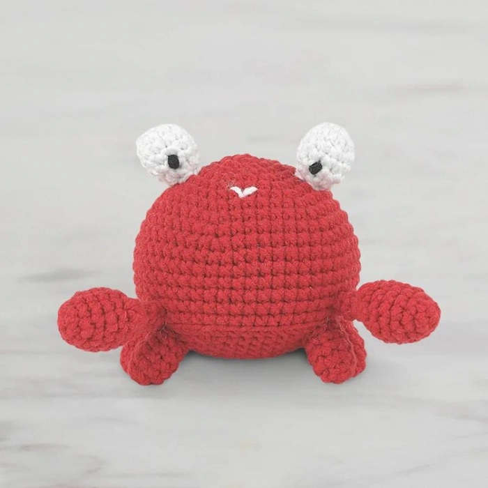 HELLO CRAFTS EASY HC105 CROCHET MİNİ AMIGURUMI ÖRGÜ KİTİ - SEVİMLİ YENGEÇ CRABBY (1 SET)