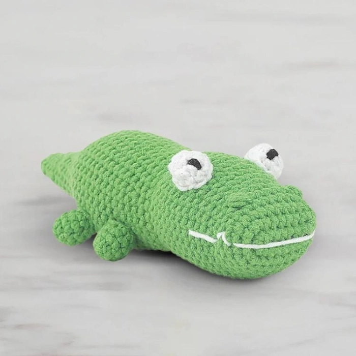 HELLO CRAFTS EASY HC104 CROCHET MİNİ AMIGURUMI ÖRGÜ KİTİ - SEVİMLİ TİMSAH SNAPPER (1 SET)