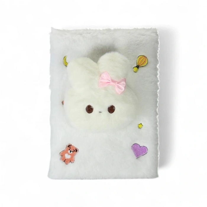 KAR YLMZ.PD-106  SÜPER HAYVANLAR KABARTMALI PELUŞ HATIRA DEFTERİ ÇİZGİLİ