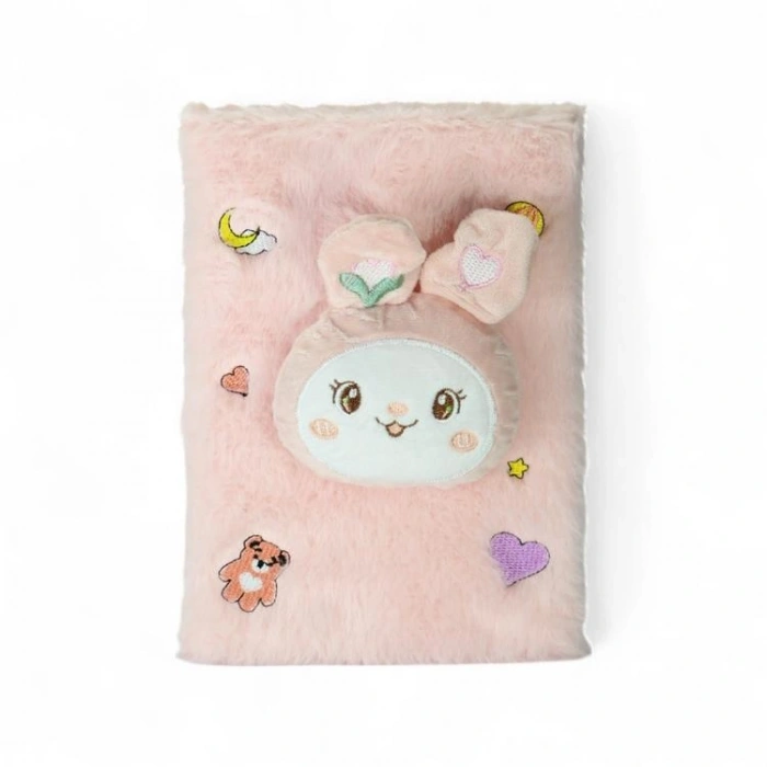 KAR YLMZ.PD-106  SÜPER HAYVANLAR KABARTMALI PELUŞ HATIRA DEFTERİ ÇİZGİLİ