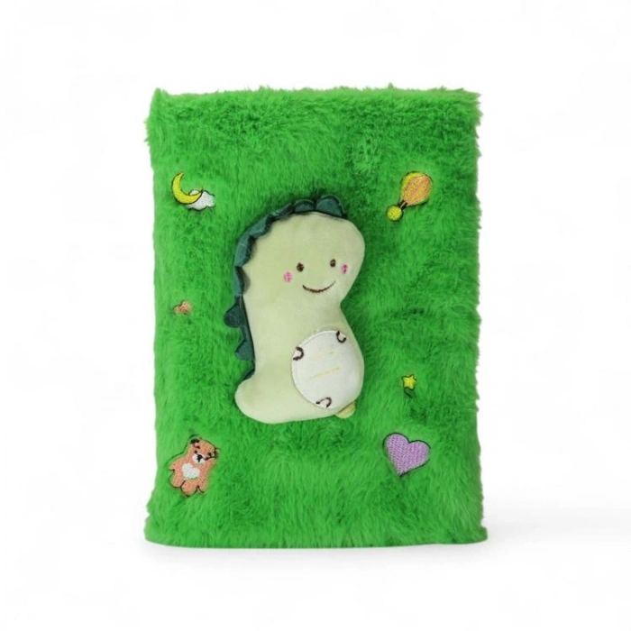 KAR YLMZ.PD-106  SÜPER HAYVANLAR KABARTMALI PELUŞ HATIRA DEFTERİ ÇİZGİLİ