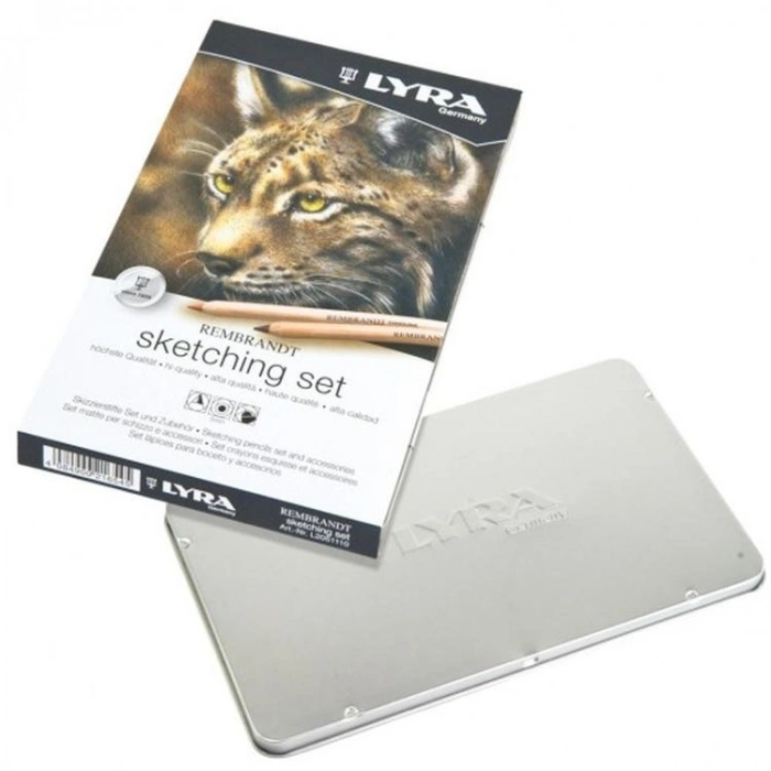 LYRA REMBRANDT SKETCHING ESKİZ ÇİZİM SETİ METAL KUTU 11 PARÇA - L2051110