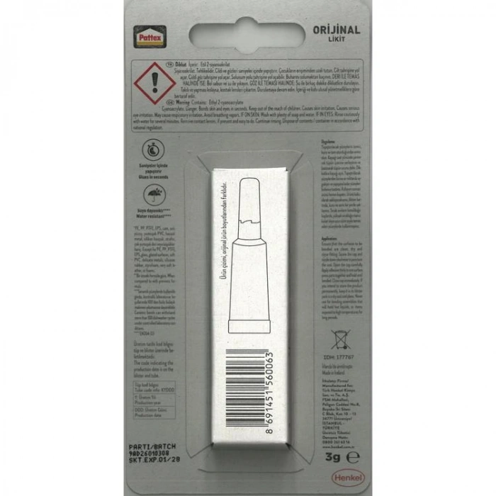 PATTEX SÜPER JAPON YAPIŞTIRICI 3 GR 177767