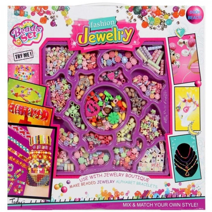 4İ 99166 HARFLİ BONCUK TAKI TASARIM SETİ  3+