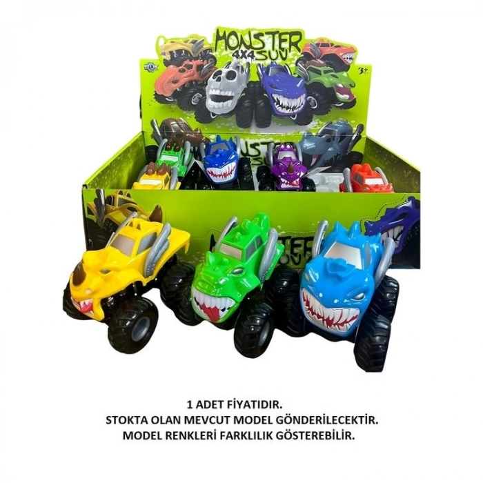 4İ KLX500-136 MONSTER KOCA TEKER SÜRTMELİ 4X4 ARABA  3+ TEKLİ