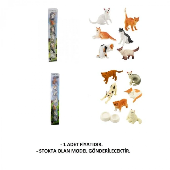 4İ KZ956-031F FARM LIFE KEDİ DOSTLAR 6LI KUTULU FİGÜR SET 3+