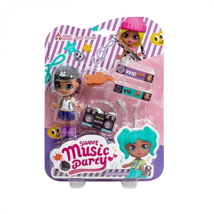 4İ LC3389 NANA VE ARKADAŞLARI AKSESUARLI MÜZİK  PARTİ BEBEK OYUN SETİ 3+