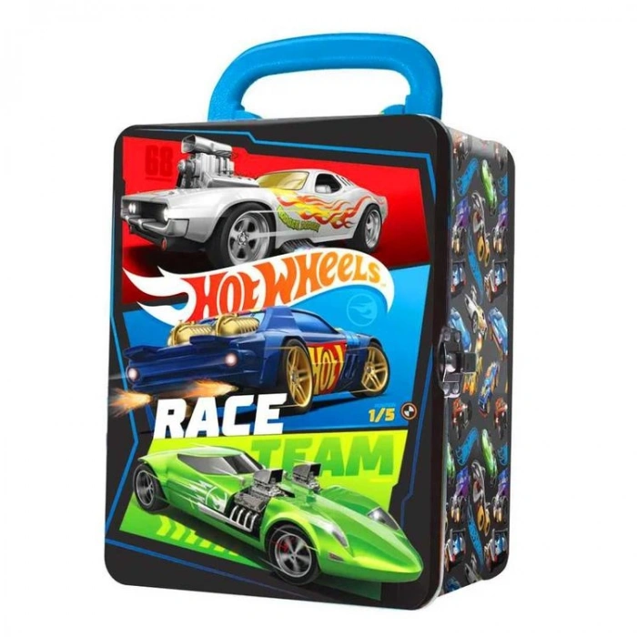 MATTEL HWCC2-23K HOT WHEELS 18 ARAÇ KAPASİTELİ METAL TAŞIMA VE SAKLAMA ÇANTASI +5