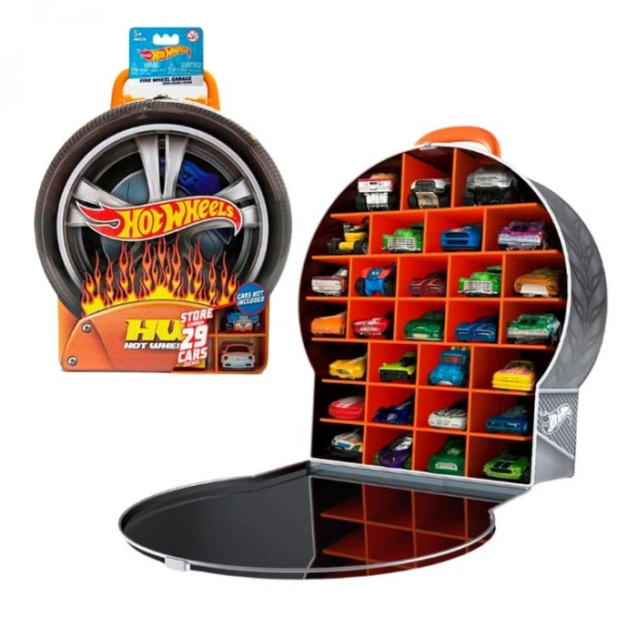 MATTEL HWCC18 HOT WHEELS 29 ARAÇ KAPASİTELİ METAL TAŞIMA VE SAKLAMA ÇANTASI +5
