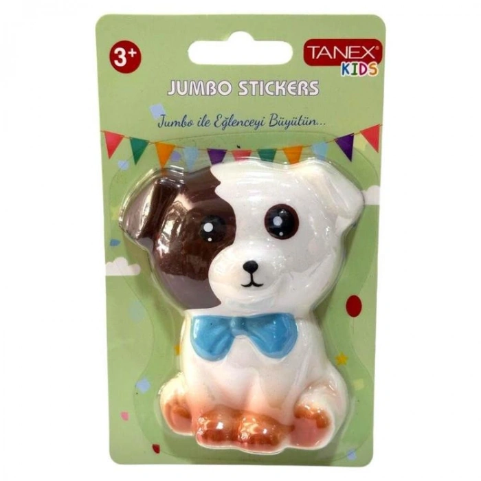 TANEX KIDS TNX-2701401 JUMBO STICKER - SQUISHY JUMBO PUFFY PAPYONLU KÖPEK - 1 ADET