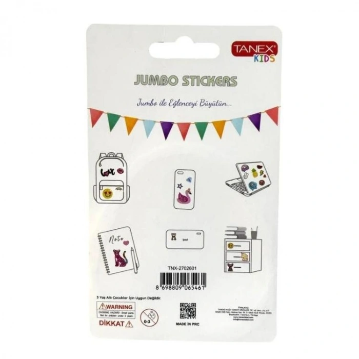 TANEX KIDS TNX-2700101 JUMBO STICKER - SQUISHY JUMBO PUFFY GÖKKUŞAĞI - 1 ADET