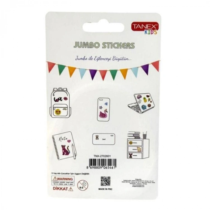 TANEX KIDS TNX-2700201 JUMBO STICKER - SQUISHY JUMBO PUFFY SEVİMLİ KURBAĞA - 1 ADET