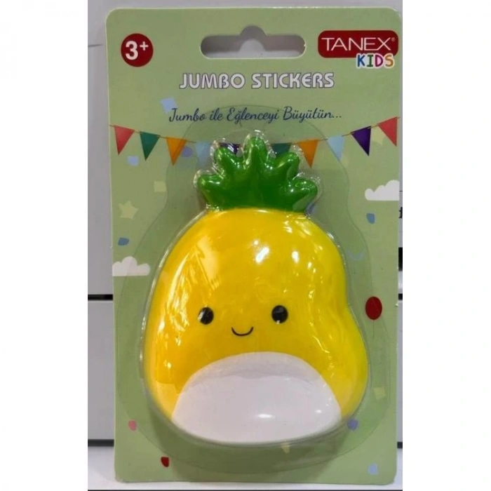 TANEX KIDS TNX-2700701 JUMBO STICKER - SQUISHY JUMBO PUFFY SEVİMLİ ANANAS - 1 ADET