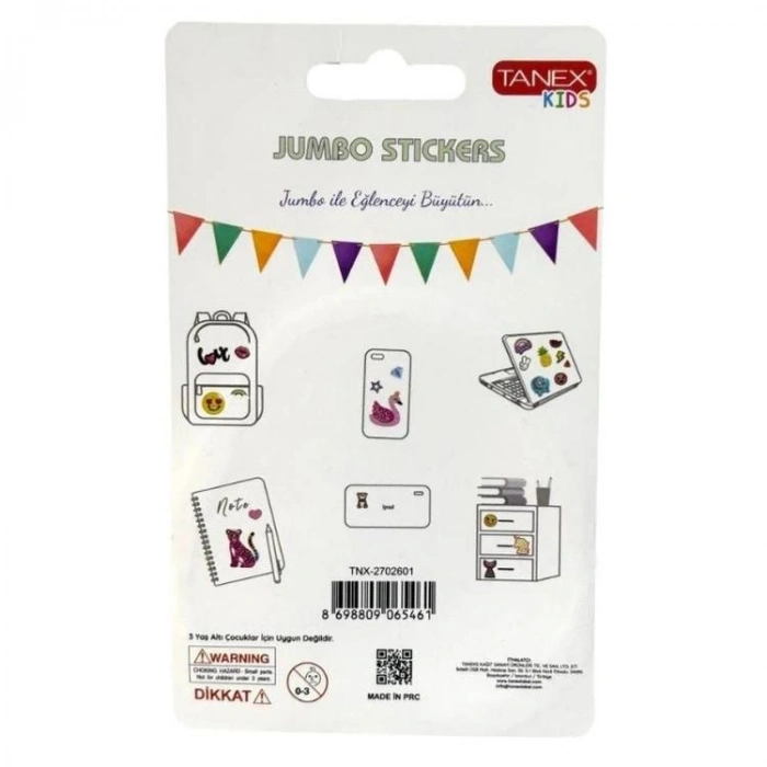 TANEX KIDS TNX-2700401 JUMBO STICKER - SQUISHY JUMBO PUFFY SEVİMLİ BAYKUŞ - 1 ADET
