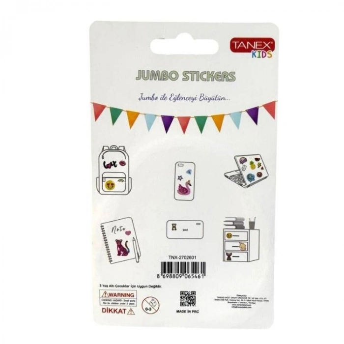 TANEX KIDS TNX-2702801 JUMBO STICKER - SQUISHY JUMBO PUFFY ŞAŞKIN PENGUEN - 1 ADET