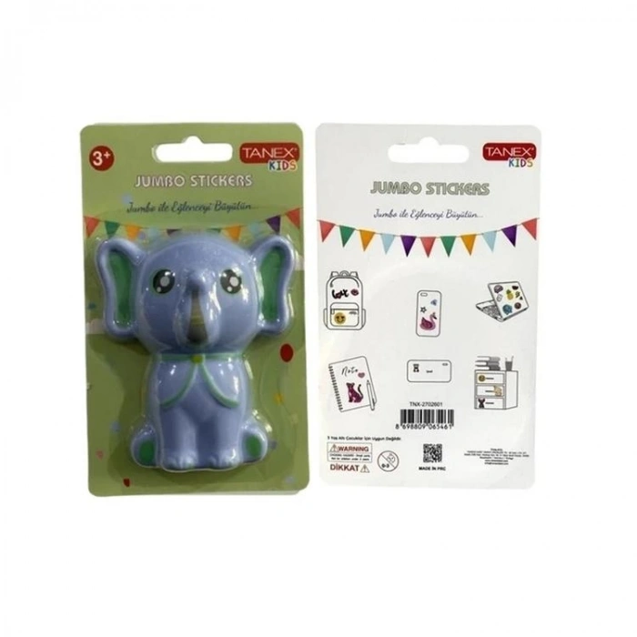 TANEX KIDS TNX-2701601 JUMBO STICKER - SQUISHY JUMBO PUFFY SEVİMLİ FİL - 1 ADET