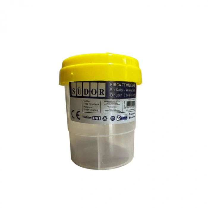 SÜDOR SF9020 FIRÇA TEMİZLEME SU KABI ÇİFT BÖLMELİ RENKLİ -  TEKLİ