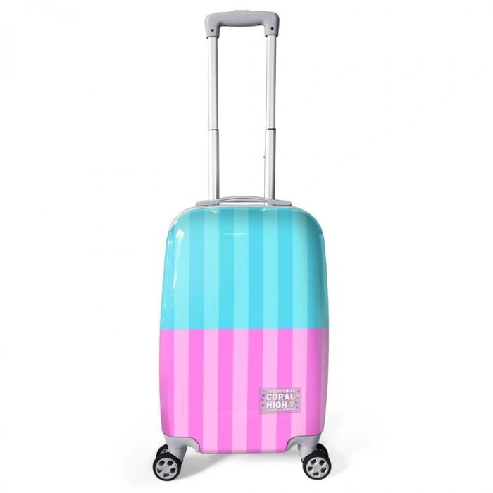 CORAL HIGH 16554 RENKLİ ÇİZGİLİ DESENLİ KABİN BOY (50cm) VALİZ