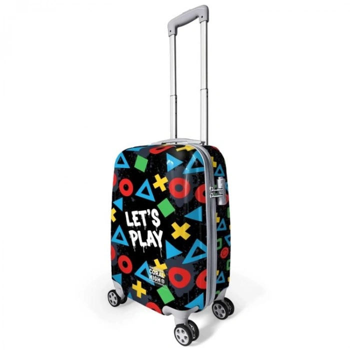 CORAL HIGH 16559 RENKLİ LETS PLAY DESENLİ KABİN BOY (50cm) VALİZ