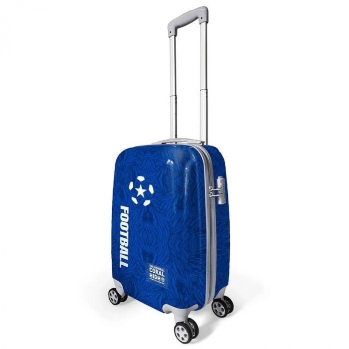 CORAL HIGH 16561 LACİVERT SAKS FUTBOL DESENLİ KABİN BOY (50cm) VALİZ