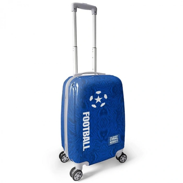 CORAL HIGH 16561 LACİVERT SAKS FUTBOL DESENLİ KABİN BOY (50cm) VALİZ