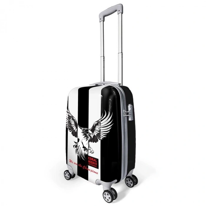 CORAL HIGH 16564 SİYAH BEYAZ KARTAL TARAFTAR DESENLİ KABİN BOY (50cm) VALİZ