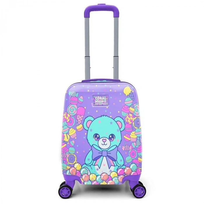 CORAL HIGH 16693 ŞEKER AYICIK DESENLİ MİNİ ÇOCUK VALİZİ