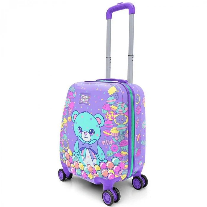 CORAL HIGH 16693 ŞEKER AYICIK DESENLİ MİNİ ÇOCUK VALİZİ