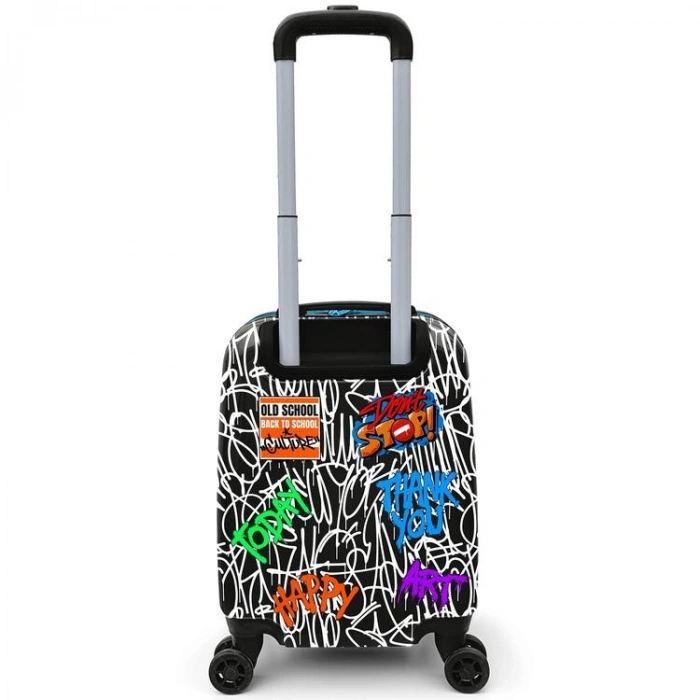 CORAL HIGH 16698 GRAFİTİ AYICIK DESENLİ MİNİ ÇOCUK VALİZİ