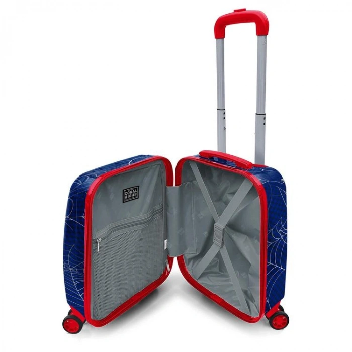 CORAL HIGH 16739 LACİVERT KIRMIZI ÖRÜMCEK DESENLİ MİNİ ÇOCUK VALİZİ