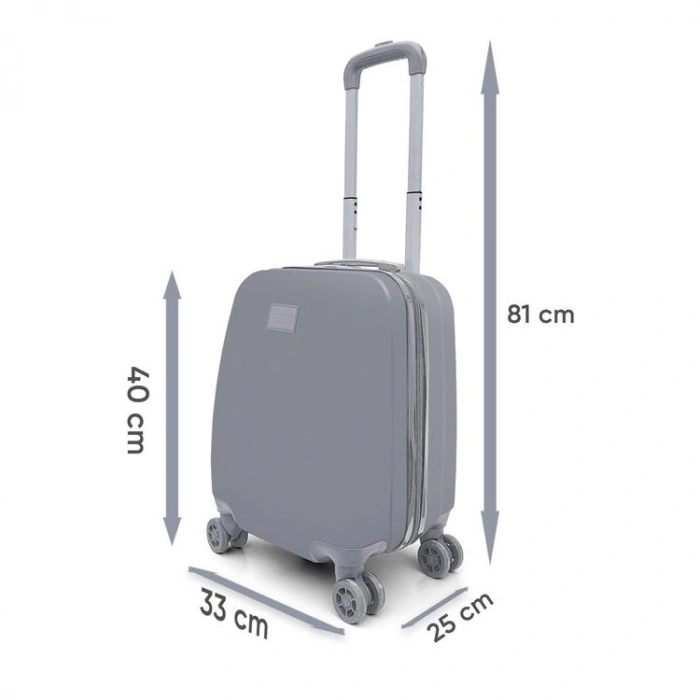 CORAL HIGH 16746 LACİVERT ÇİVİT ROBOT DESENLİ MİNİ ÇOCUK VALİZİ