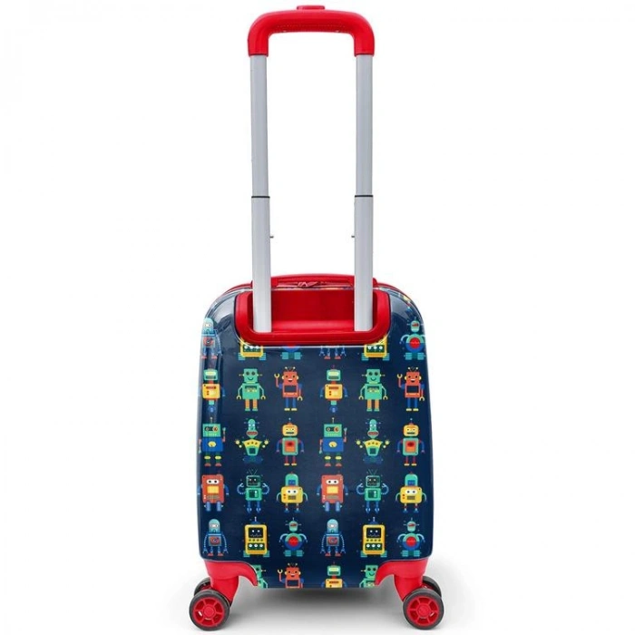 CORAL HIGH 16746 LACİVERT ÇİVİT ROBOT DESENLİ MİNİ ÇOCUK VALİZİ