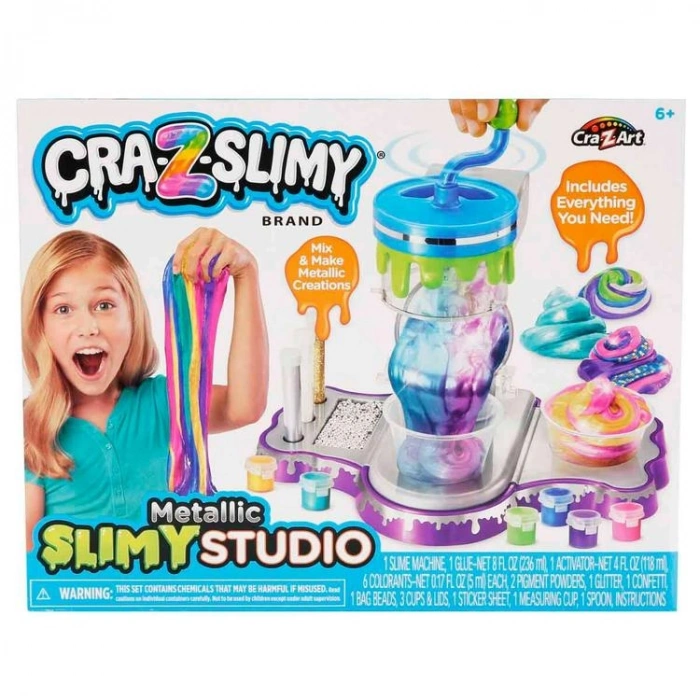 SUNMAN 60016 CRA Z ART SLIMY METALİK SLIME STUDYO PAKETİ 6+