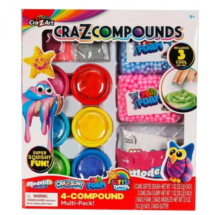 SUNMAN 60067 CRA Z ART COMPOUNDS SLIME KÜÇÜK KARIŞIK PAKETİ 6+
